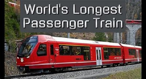Switzerland created record for operating the longest passenger train